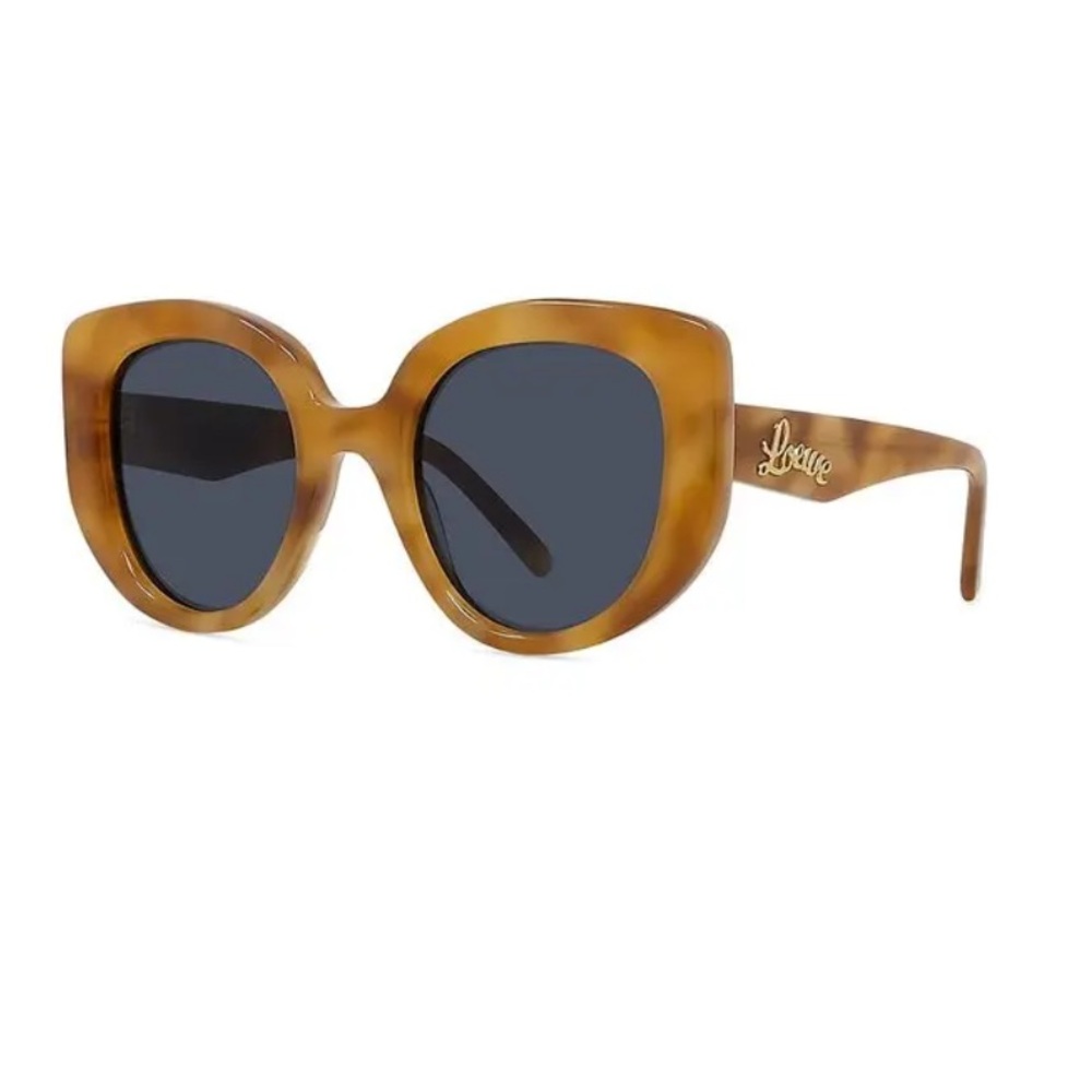 Loewe Curvy Butterfly Sunglasses - color blonde Havana new with case/lens cloth - Picture 6 of 8